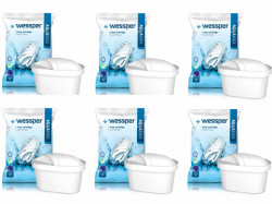 Vodní filtr Aquamax 6 ks kompatibilní s Brita Maxtra - Wessper