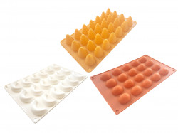 Sada 3ks vánočních forem včelí úly, rohlíčky a ořechy - I LOVE CAKES