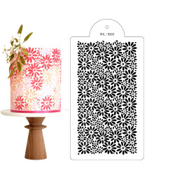 Stencil šablona květiny 40x21cm - Cakesicq