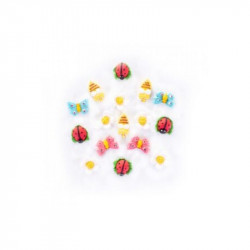 Cukrová figurka včelky, berušky a motýlci