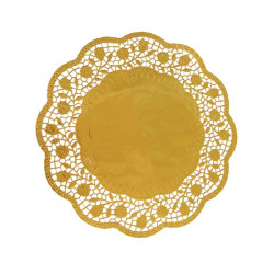 Dekorativní krajka kulatá zlatá 30cm 4 ks - Wimex