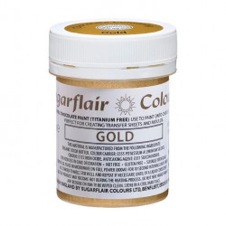 Gelová barva gold ideální na povrchy čokolády, 35g - Sugarflair