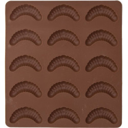Orion silikonová pečicí forma hnědá Rohlíčky (na 15 ks)