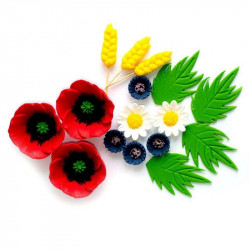 Cukrová figurka luční květy