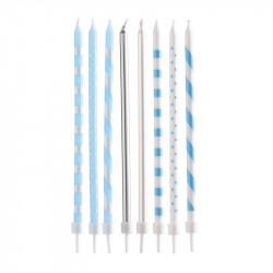 Svíčky dlouhé modré - Dekora