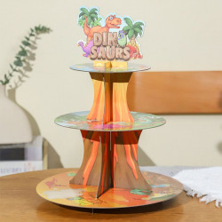 Papírový stojan na muffiny a cupcake dinosauři - Cakesicq