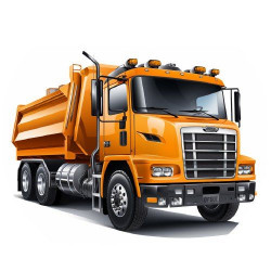 Jedlý papír nákladní auto oranžové 19,5cm - PICTURE