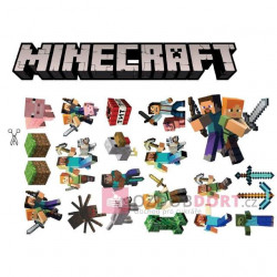 Jedlý papír k vystříhnutí Minecraft - Pictu Hap