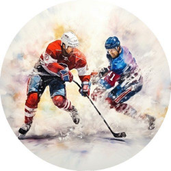 Jedlý papír hokejisti zápas 19,5cm - PICTURE