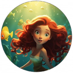 Jedlý papír malá mořská víla stojící 19,5cm