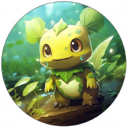 Jedlý papír Pokémoni zelený drak 19,5cm