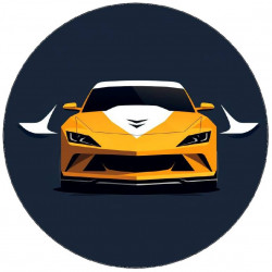 Jedlý papír sportovní auto žluté 19,5cm