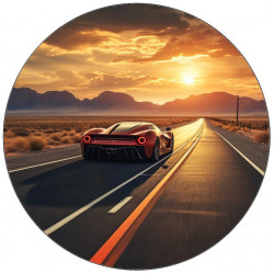 Jedlý papír Super car červené 19,5cm