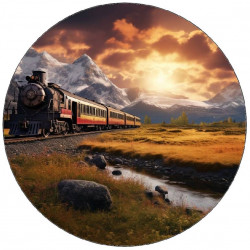 Jedlý papír vlak v krajině 19,5cm