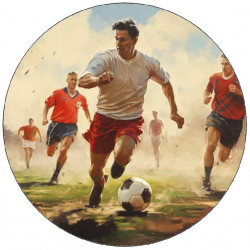 Jedlý papír běžící fotbalisti 19,5cm