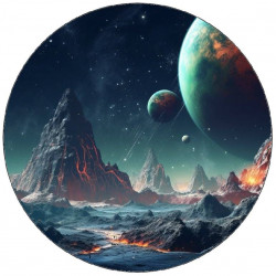 Jedlý papír planeta s krátery 2 19,5cm