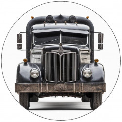 Jedlý papír kamion šedý 19,5cm