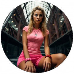 Jedlý papír tenistka sedící 19,5cm