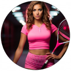 Jedlý papír tenistka stojící 19,5cm