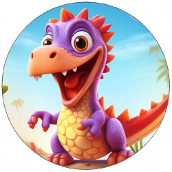 Jedlý papír dinosaurus růžový 19,5cm