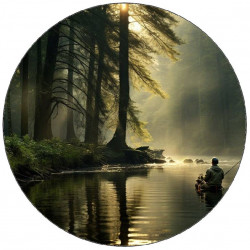 Jedlý papír rybář na řece 19,5cm