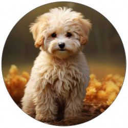 Jedlý papír štěně bílé 19,5cm