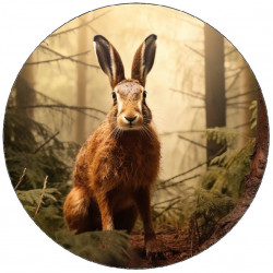Jedlý papír zajíc v lese 19,5cm