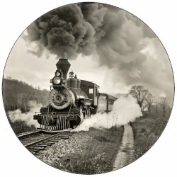 Jedlý papír vlak černobílý motiv 19,5 cm