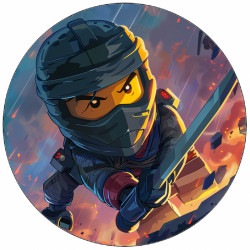 Jedlý papír Ninjago ve vesmíru s mečem 19,5 cm