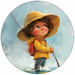 Jedlý papír malá rybářka u vody 19,5 cm