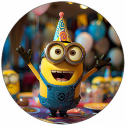 Jedlý papír Mimoň s narozeninovou čepičkou 19,5 cm