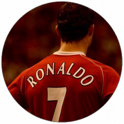 Jedlý papír Cristiano Ronaldo zezadu 19,5 cm