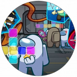 Jedlý papír Among us kostky 19,5 cm