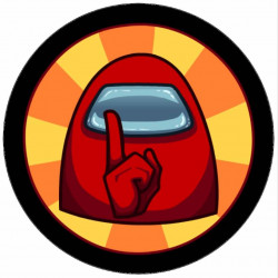 Jedlý papír Among us červená postavička 19,5 cm