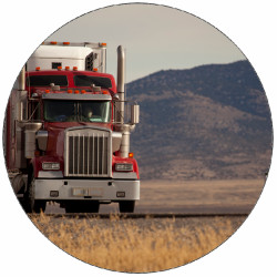 Jedlý papír červený kamion 19,5 cm