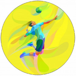 Jedlý papír volejbalista při smeči 19,5 cm