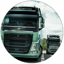 Jedlý papír kamion Volvo zelený 19,5 cm