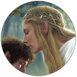 Jedlý papír Pán prstenů Frodo a víla 19,5 cm