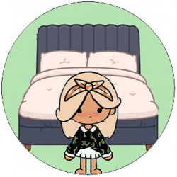 Jedlý papír Toca Boca holčička u postele 19,5 cm