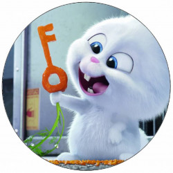 Jedlý papír Tajný život mazlíčků králíček 19,5 cm