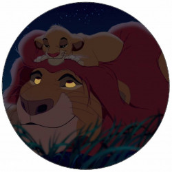 Jedlý papír Lví král Simba s otcem 19,5 cm