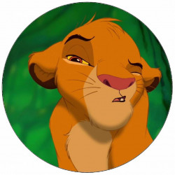 Jedlý papír Lví král Simba v lese 19,5 cm