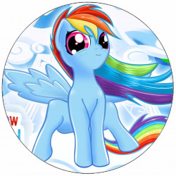 Jedlý papír My little pony Rainbow Dash 19,5 cm