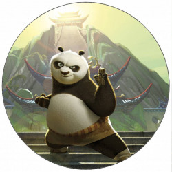 Jedlý papír Kung Fu panda Po při cvičení 19,5 cm