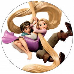 Jedlý papír Na vlásku Locika a Evžen 19,5 cm