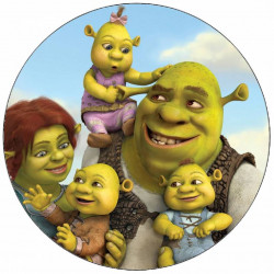 Jedlý papír Shrek a rodina 19,5 cm