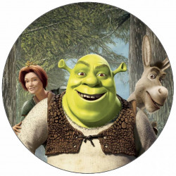 Jedlý papír Shrek, Fiona a oslík 19,5 cm