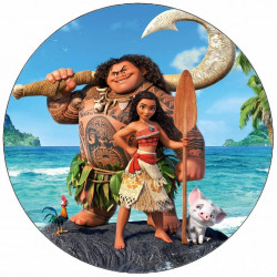 Jedlý papír Odvážná Vaiana a Moana 19,5 cm