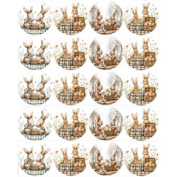 Jedlý papír k vystříhnutí na muffiny Velikonoce mix 5cm - PICTURE