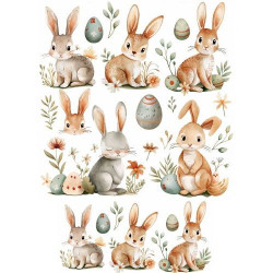 Jedlý papír k vystříhnutí Velikonoční zajíčci - PICTURE